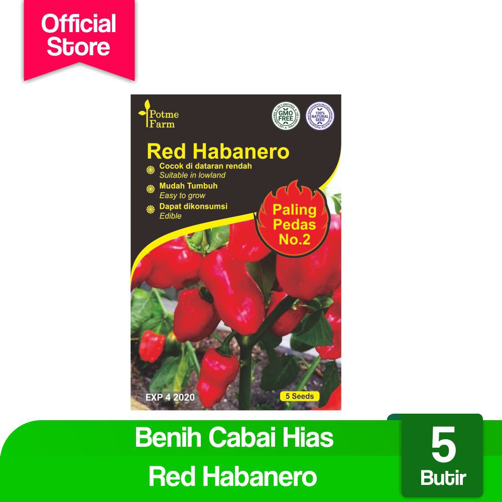 

Benih Cabai Hias Red Habanero (Potme Farm)