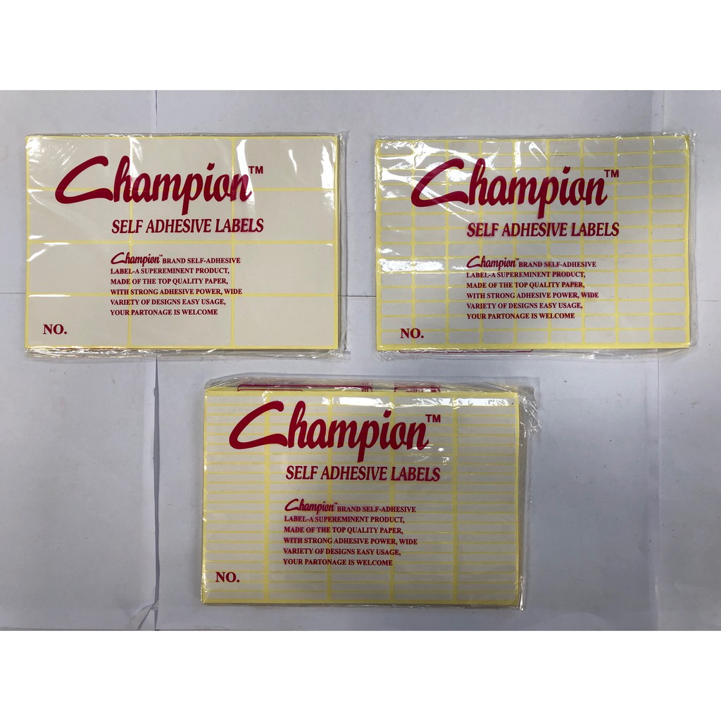 Label Harga CHAMPION - no. 99 / 112