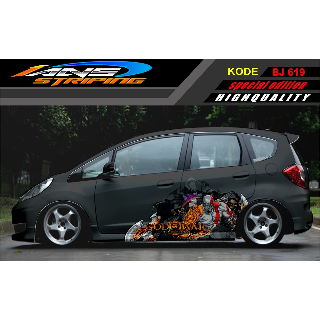 DECAL STICKER MOBIL JAZZ BRIO AVANZA SIGRA YARIS / STIKER VARIASI MOBIL / MODIF STICKER MOBIL 619