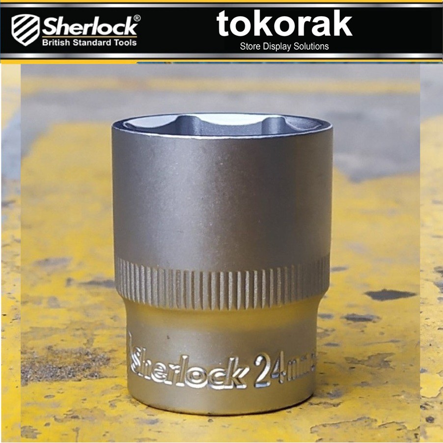 MATA KUNCI SOK 24 MM 1/2 INCH 6 PT SHERLOCK - MATA SHOCK