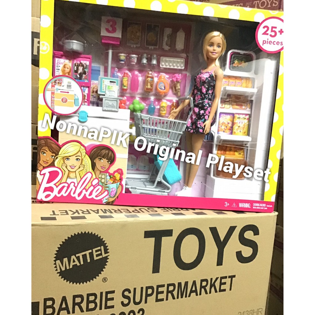 barbie supermarket set