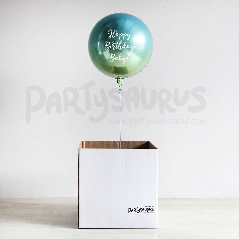 Aqua ombre orbz floatbox Surprise Balon Box