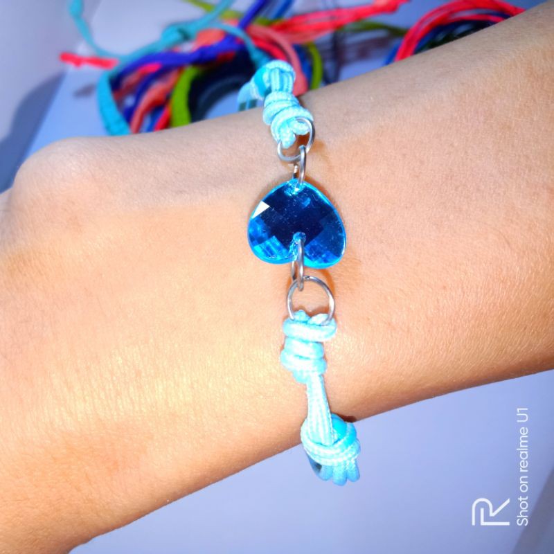 Gelang Tali Perusik Motif Love (Simple)