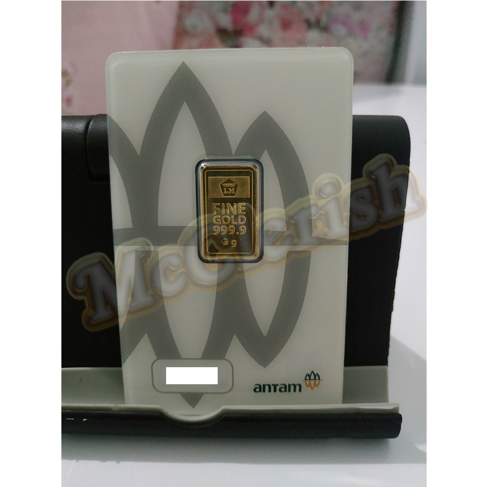 Emas Antam 3 Gram Logam Mulia 3gr PT Antam Tbk - sertifikat (Kemasan Press - Reinvented)