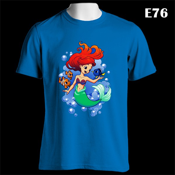 Finding Friends Mermaid Ariel Nemo Dory and Marlin | E76 | Kaos Couple | Family T-Shirt