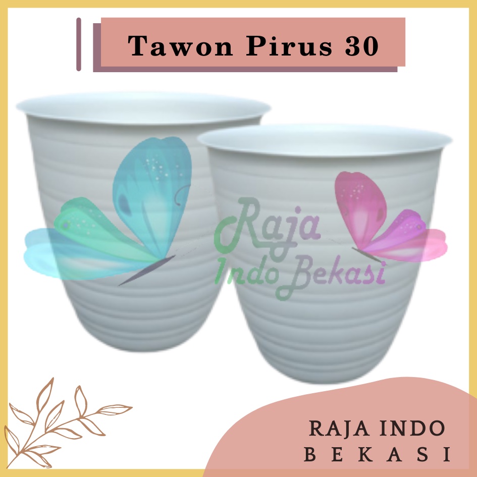 Pot Tawon Pirus 30 Putih Motif Tawon Pot Tawon Tirus 30 35 Pot Tawon Ulir Madu Mdn 20 Murah