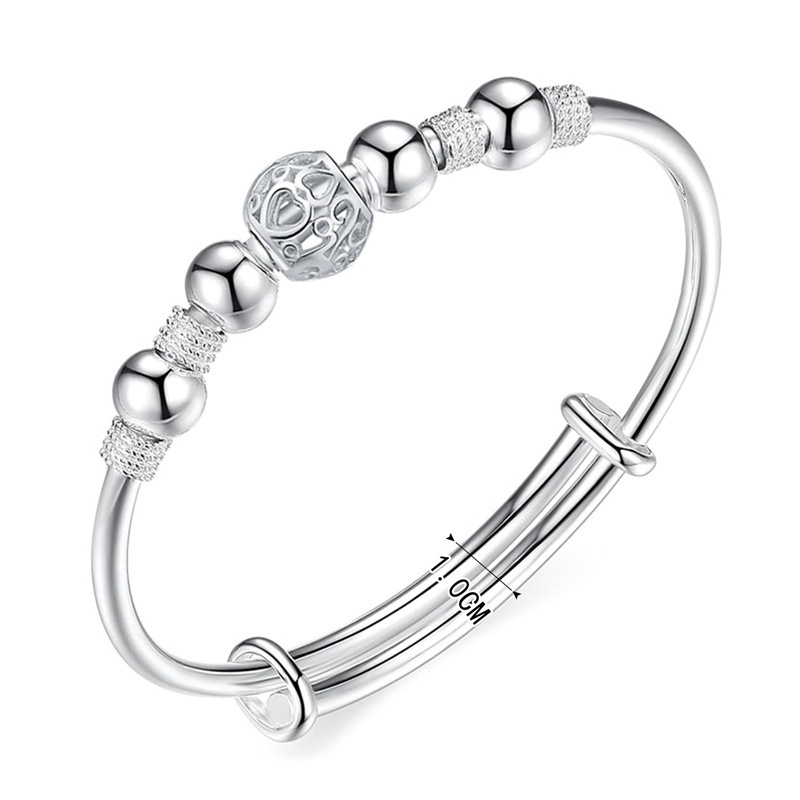 Fancyqube Gelang Keberuntungan Bahan Sterling Silver 925 Untuk Wanita