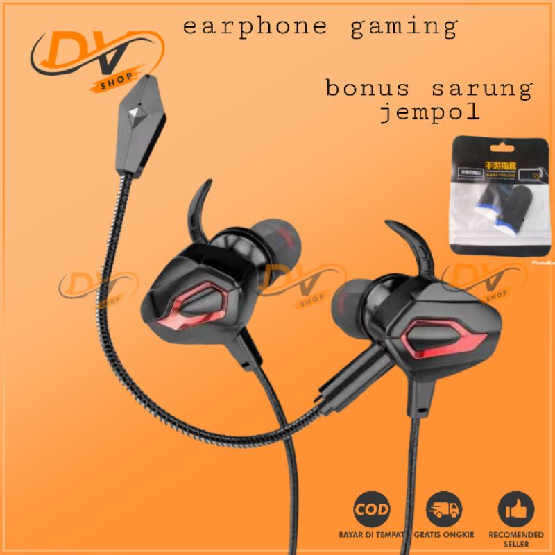 Headset/Earphone Gaming  Bass Mantap+Mic