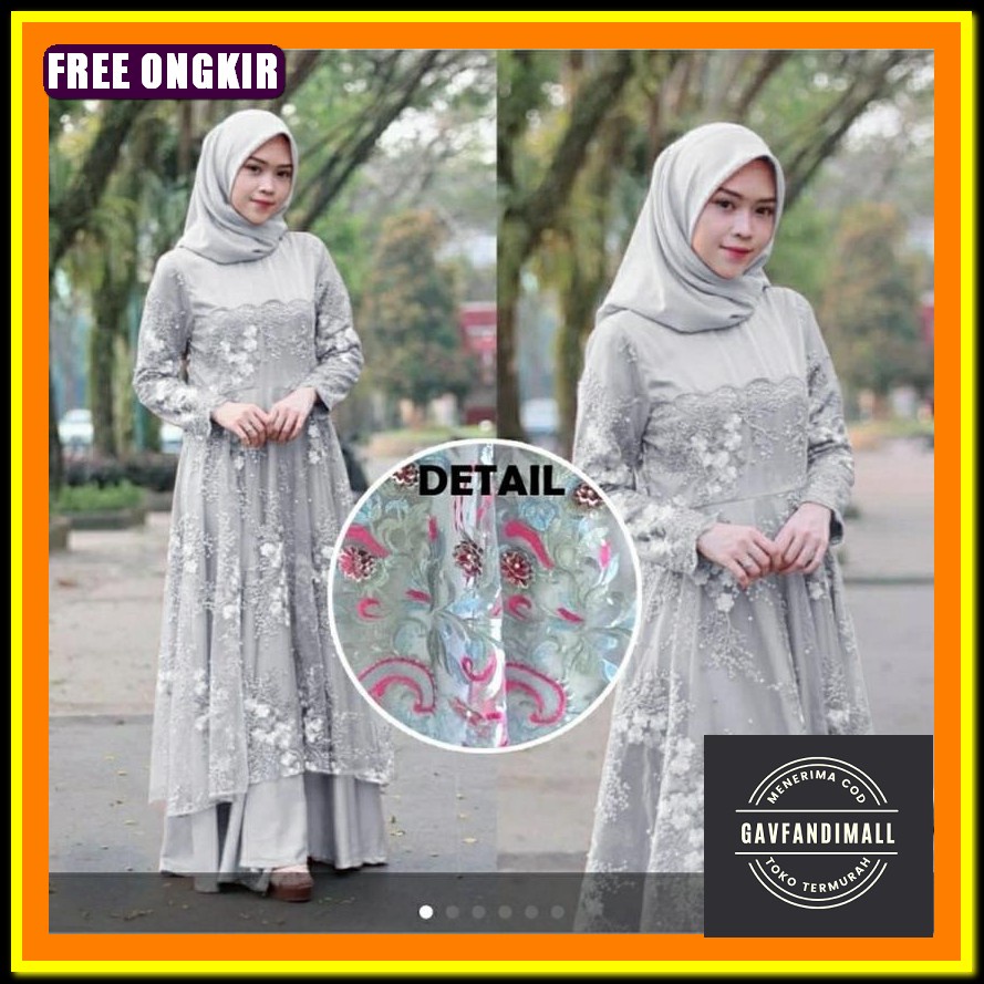 Baju Pesta Wanita Muslim Kondangan Games Mewah Elegan Gaun Muslimah Terbaru 2022 2022 Maxy Hiliya Ju