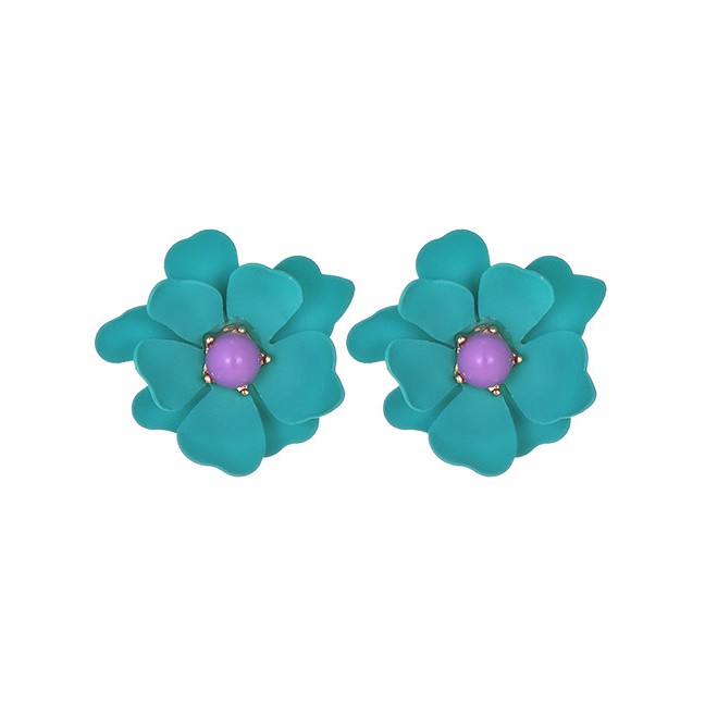 LRC Anting Tusuk  Alloy Large Flower Earrings F7132X