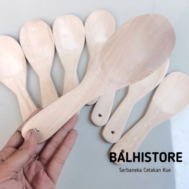 BLS024 Centong Nasi Kayu Sendok Nasi Rice Spoon