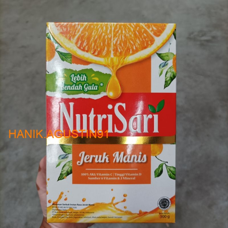 Jual Nutrisari Jeruk Manis Box 250gr Box 500gr Nutrisari Shopee Indonesia 