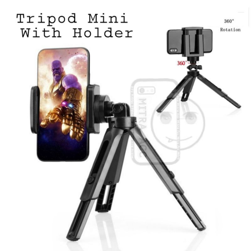 Tripod Support Mini Extaedable Wtih Holder 360 - Mini Tripod Hp Kamera