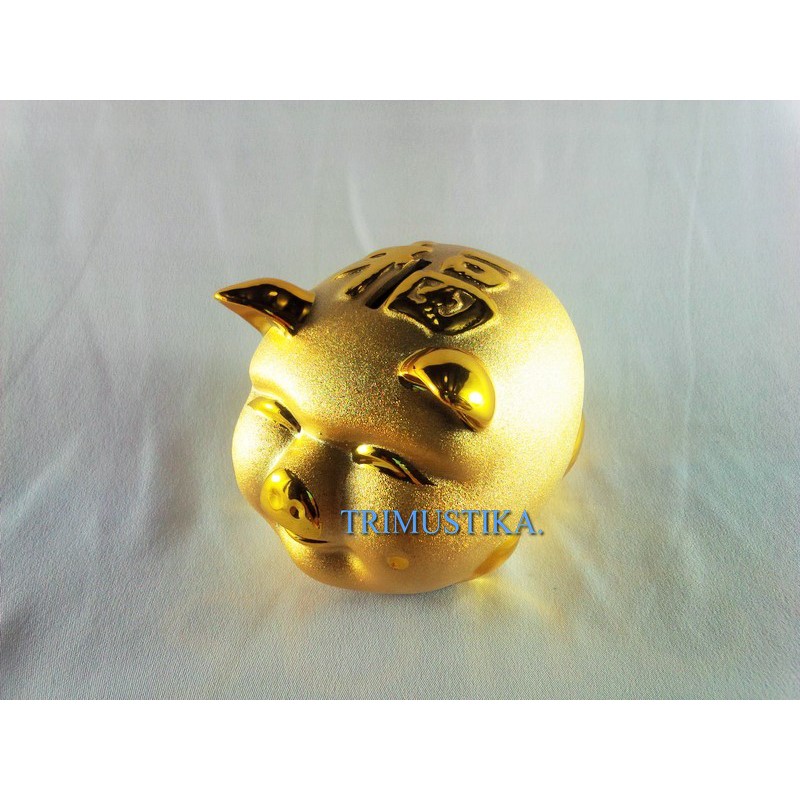 Patung Babi Fuk Celengan /Tabungan Ukuran Kecil keramik