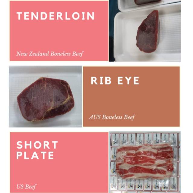 

Rib Eye AUS Boneless Beef/ Daging Mata Iga 1/2kg/500gr