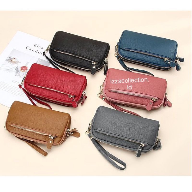 Tas Selempang Dan Bahu Wanita Sling bag Organizer Multifungsi KOREAN STYLE 3 Ruang Resleting  Pouch Kosmetik makeup Papirut Import Murah kekinian terbaru