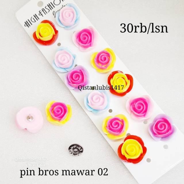 Pin bros mawar 02