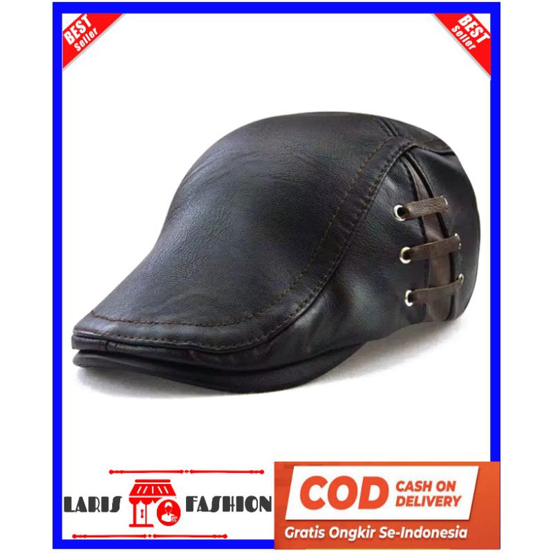 Topi Kulit import Model Copet Pelukis Bassis Topi Kodok