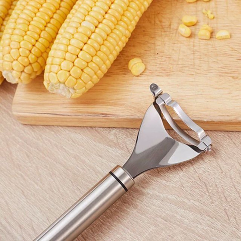 Corn Thresher Peeler Stainless Steel Corn Peeler Slicer Manual Corn Kernel Stripper Cob Kitchen Tools
