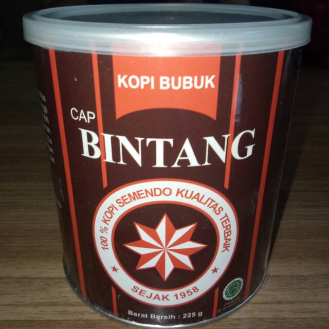 

KOPI SEMENDO CAP BINTANG KEMASAN KALENG 225 Gram