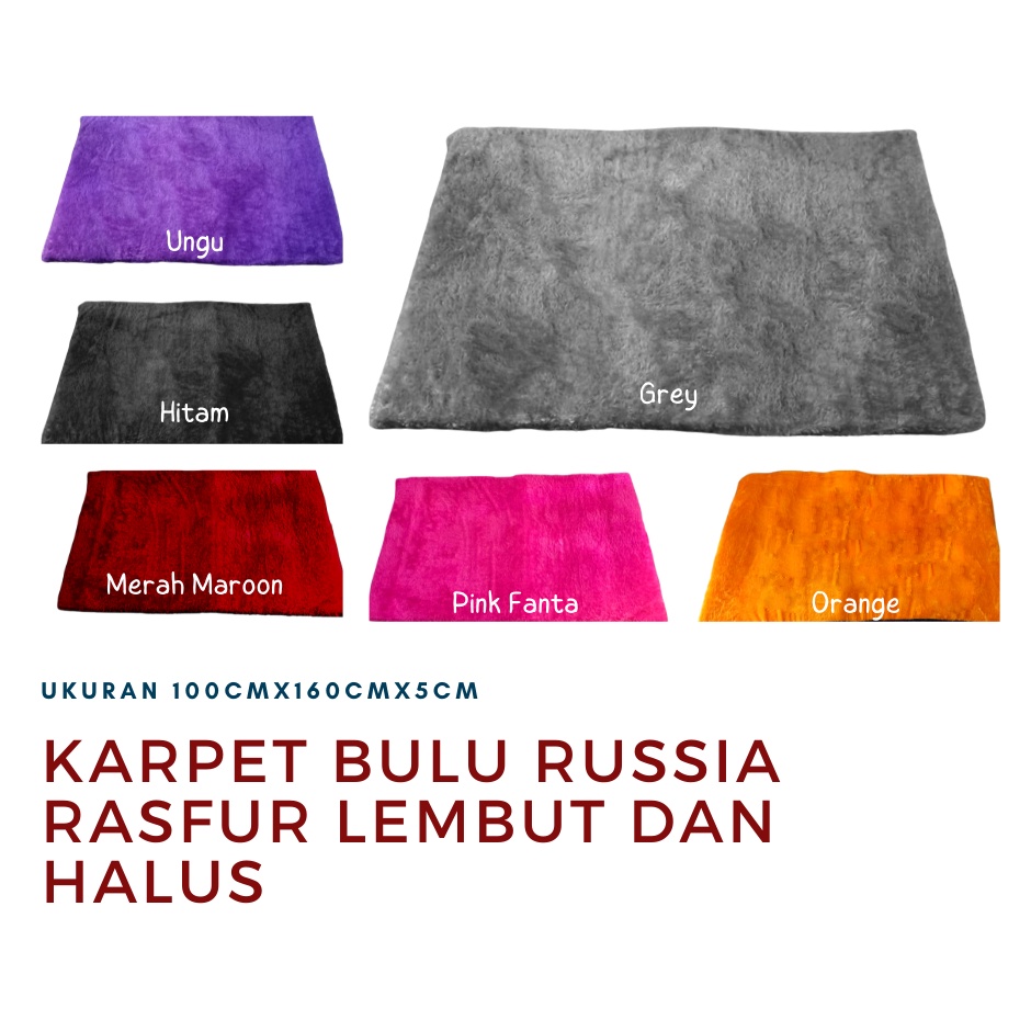Karpet Bulu Rasfur anti Rontok dan Tebal