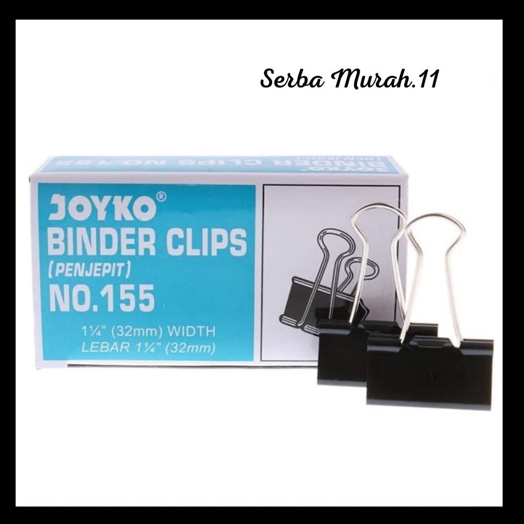 

PENJEPIT KERTAS KLIP / BINDER CLIP JOYKO NO 155 32mm MURAH