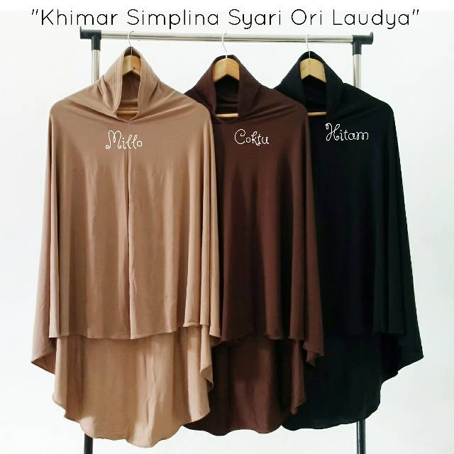 Jilbab simplina syari ori laudya / JIlbab Instan / Bergo Syari Simplina Hijab Instan-5