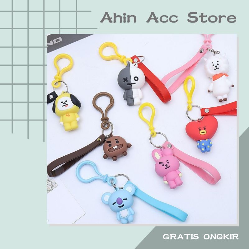 Gantungan Kunci BT21 Boneka Cute BTS Keychian Cartoon / Aksesoris Tas Murah