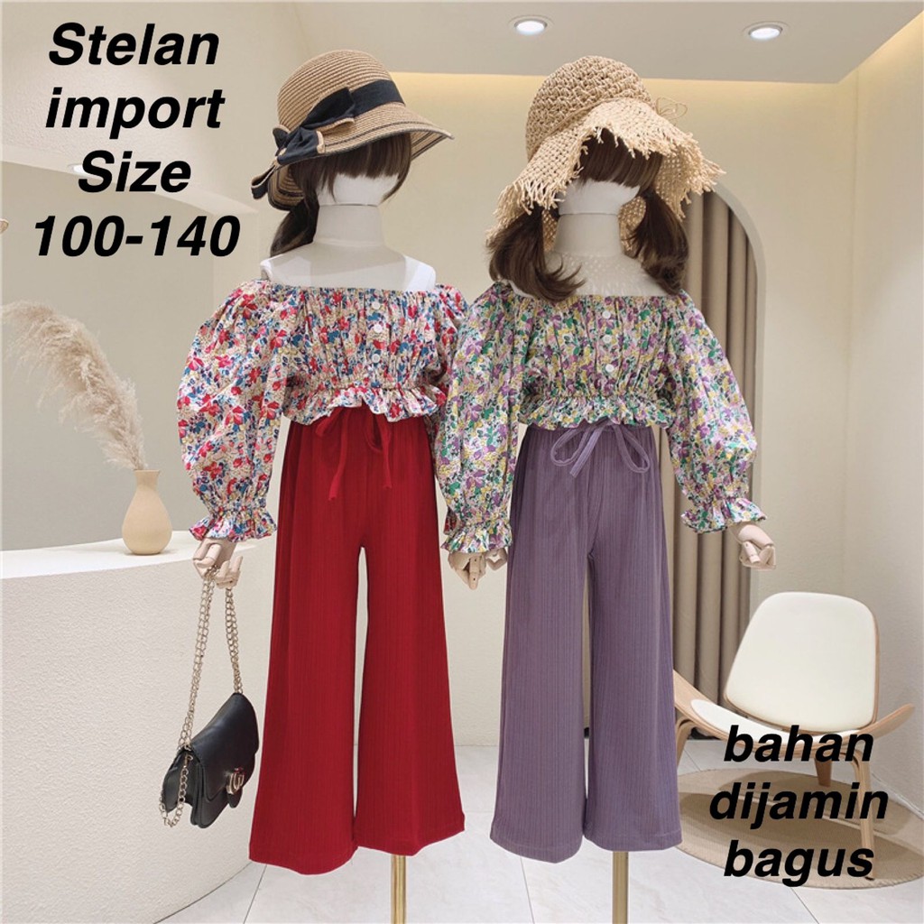 (LOLI-JKT) BS-59 STELAN ANAK CEWEK CELANA PLISKET 100-140