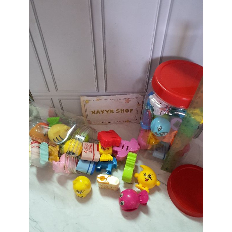 Serutan toples (1 toples isi 24pc)/rautan toples/penyerut/sharpener-3