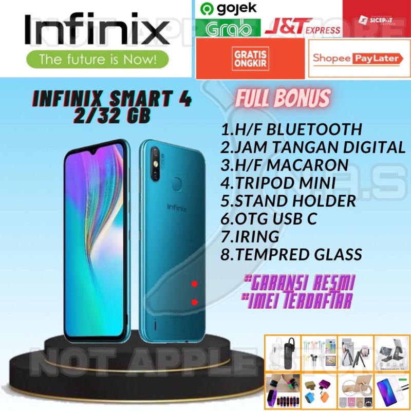 INFINIX SMART 4 RAM 2/32GB NEW BARU GARANSI RESMI