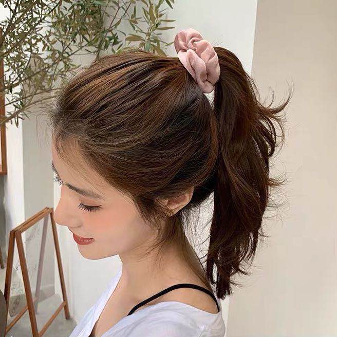 Scrunchie /cepol rambut/Ikat Rambut Elastis Warna-Warni Gaya Korea Retro Wanita (Victoria House)