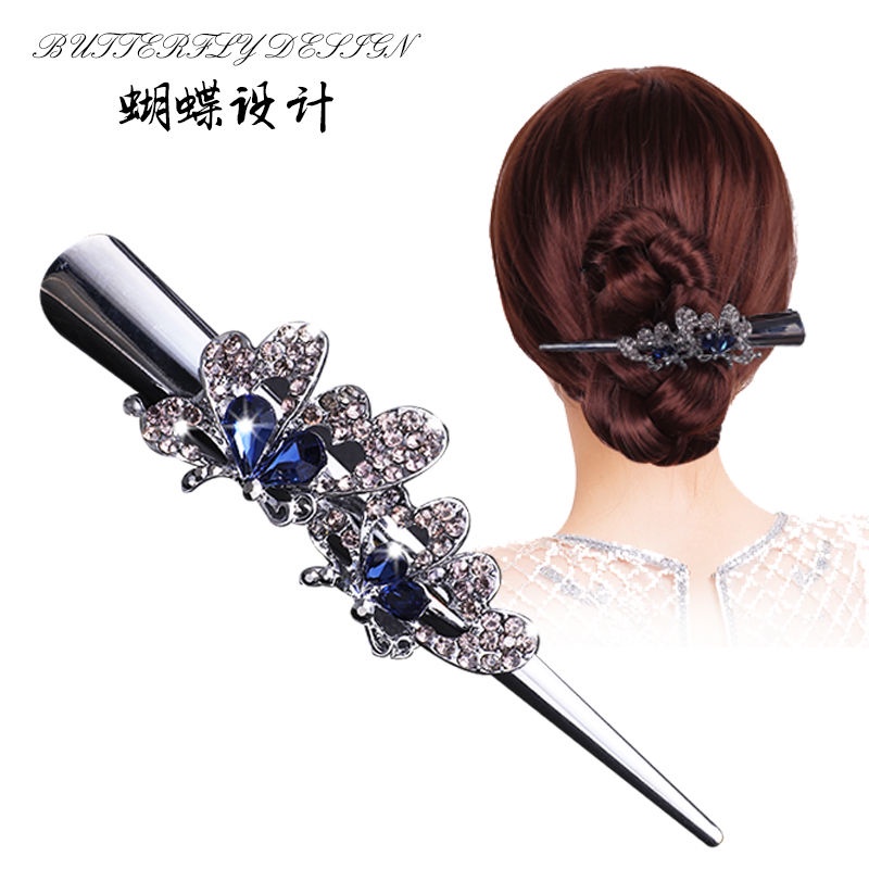 Jepit rambut korea wanita premium mode baru elegan full kristal zirkon original import 12.7cm