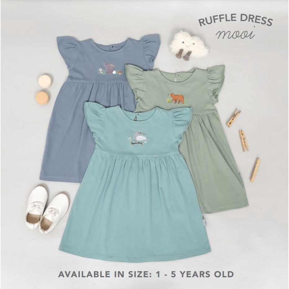 MOOI RUFFLE DRESS - DRESS ANAK/MOOi DRESS ANAK MURAH