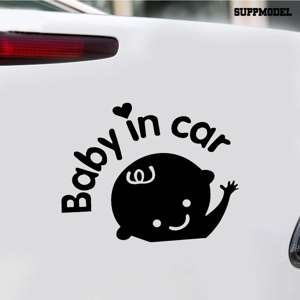 Supmodel Baby in Car Cute Vehicle Body Window Safety Sign Reflective Decals Sticker Decor