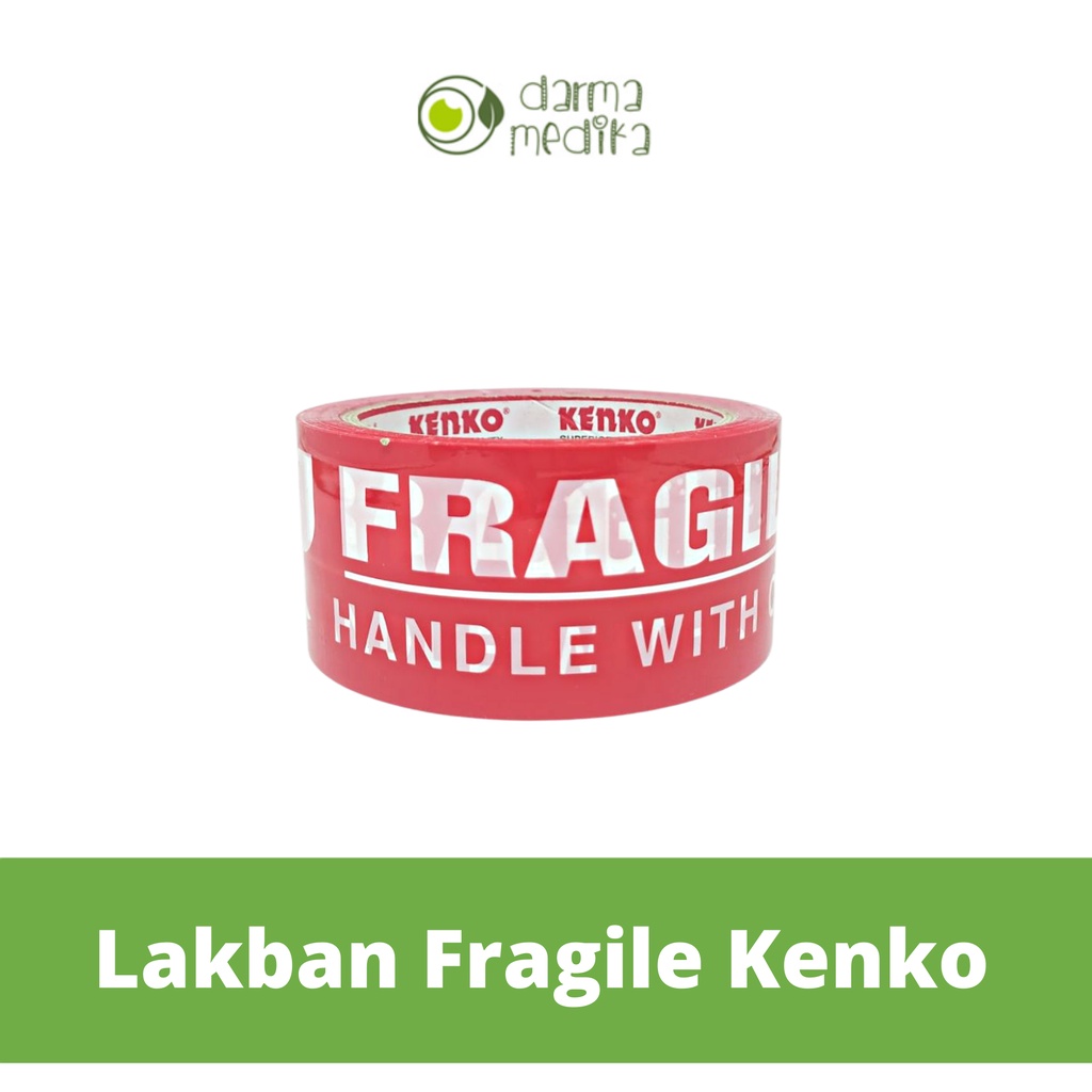 Lakban FRAGILE Handle With Care Kenko per piece Termurah