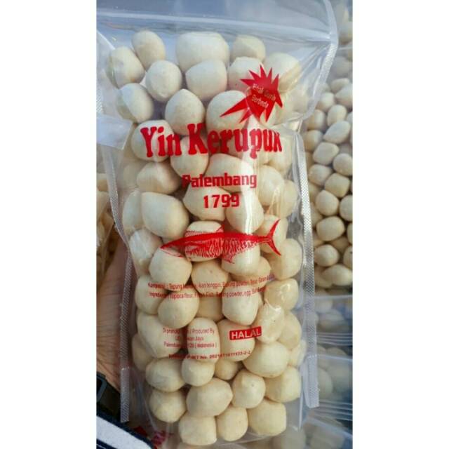 

Kerupuk ikan tenggiri Palembang (bulat/getos)