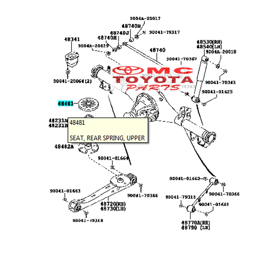 Karet Tatakan Per Keong Belakang Atas Avanza Xenia Rush Terios 48481-BZ010