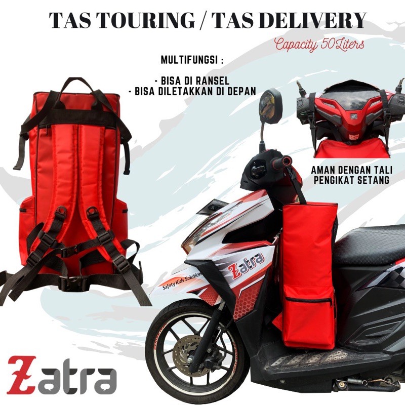 Tas Kurir Motor Anti Air Tas Touring FREE RAINCOVER