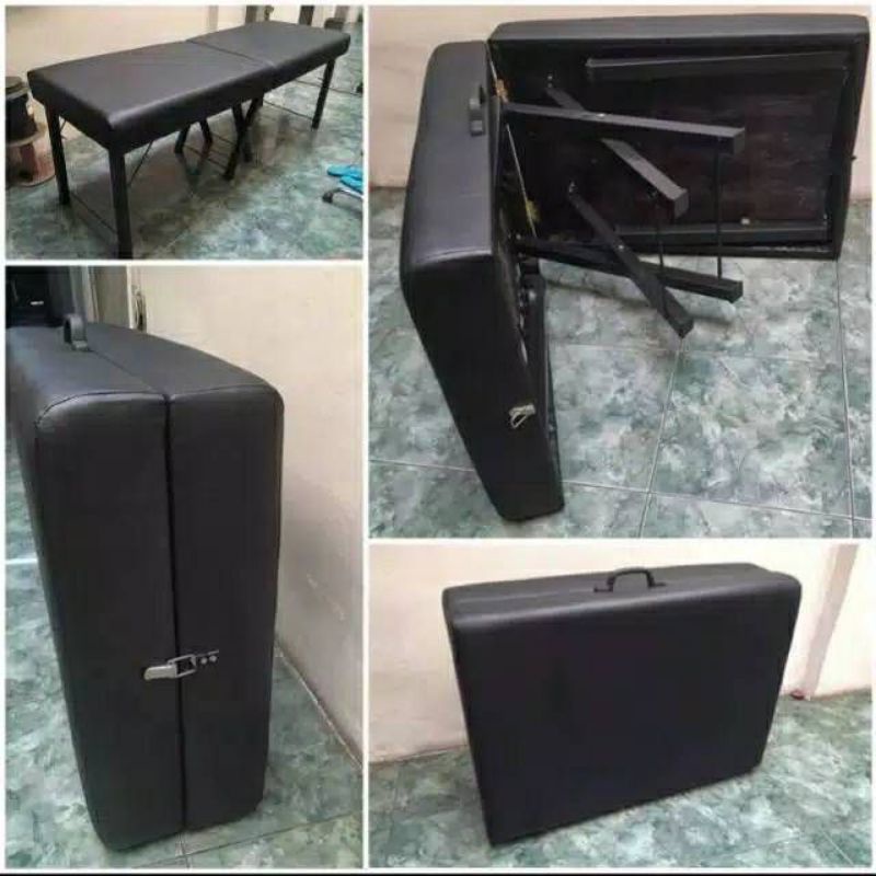 Bed Lipat Koper Facial Sulam Alis Massage Spa Kecantikan Ranjang Santai Klinik