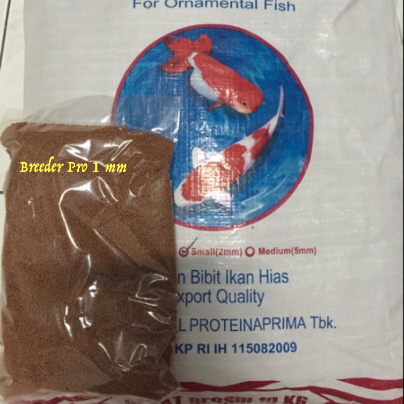 Pakan Pelet Ikan Hias Koi Mas Koki CP BREEDER PRO Repack 1kg 1 Kg C P