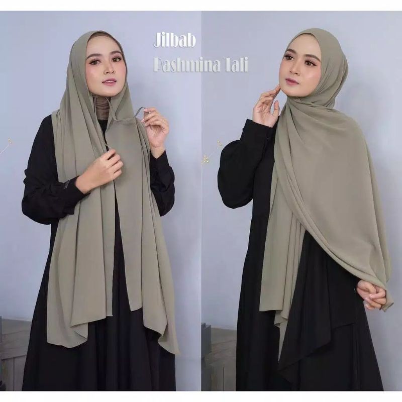 JILBAB PASHMINA TALI JAHIT TEPI