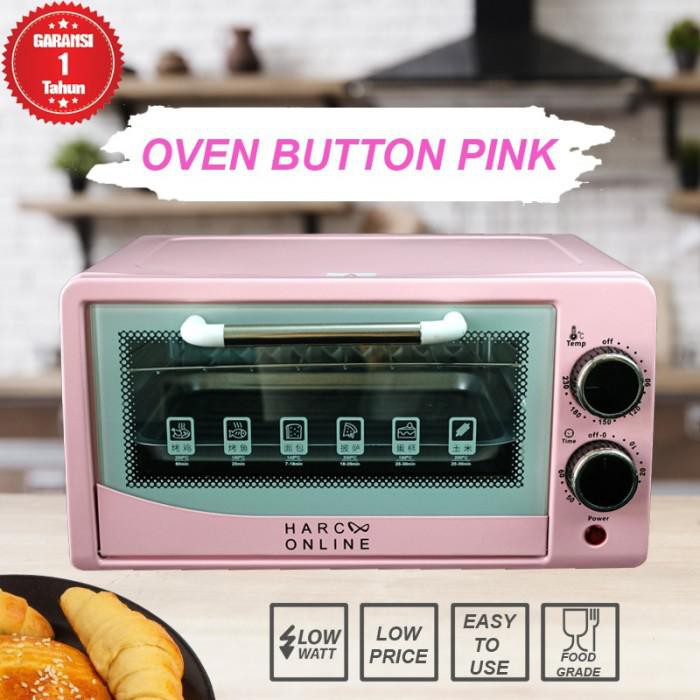 Microwave | Oven Microwave Button Pemanggang Ayam Kue Listrik Low Watt - Pink