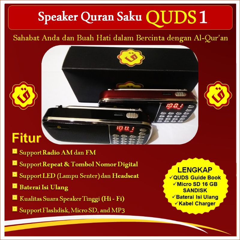 Speaker Quran QUDS, Speaker Hafalan, Murottal