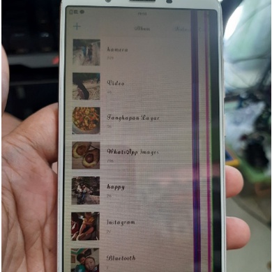 LCD Vivo Y71 Original Cabutan Minus Garis Bagian samping Kanan