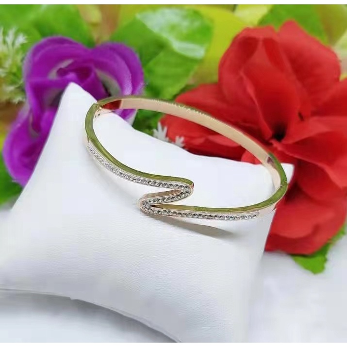 Gelang Titanium Permata Full Perhiasan Fashion F91