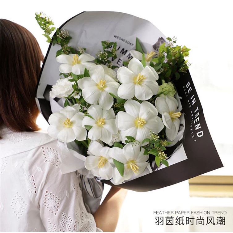 KERTAS BUNGA / FLOWER WRAPPING 2 WARNA / KERTAS KADO / KERTAS BUKET BOUQUET 6012