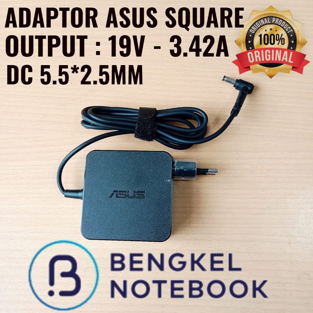 Adaptor Charger Asus 19v - 3.42a Square A455 A455L A455LA A45 X455L A450C X450C 5.5X2.5MM