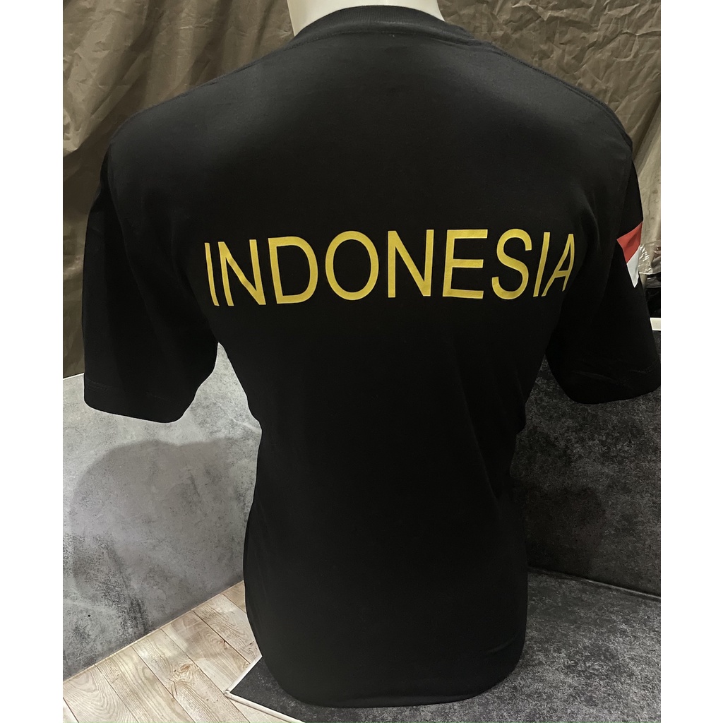 Kaos Katun Indonesia - Kaos RI - Kaos Garuda Indonesia Hitam