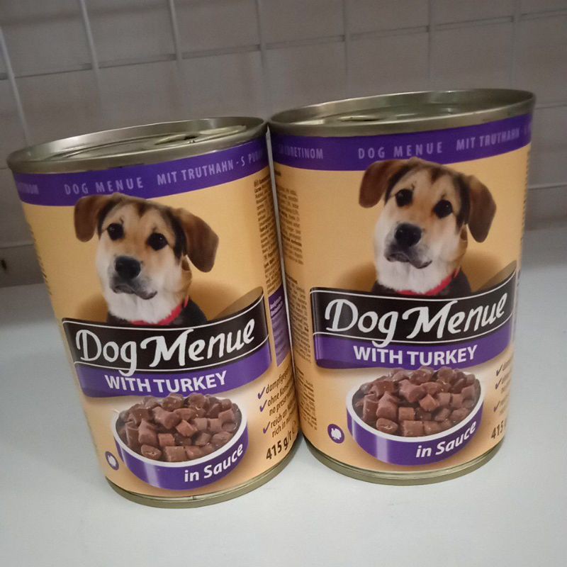 Dog Menue Kaleng 415g | dog food Anjing With Turkey in seuce